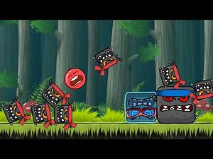Red Ball 4 Fight Alien Boss In Stage 2 with Ninja Boss