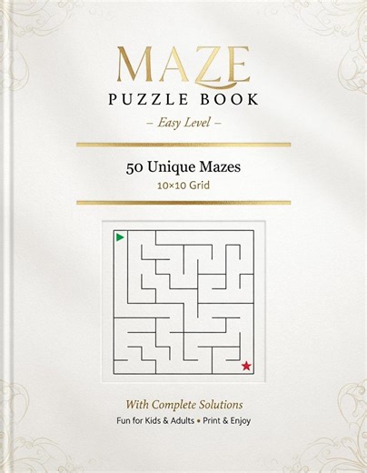 50 Easy Maze Puzzles for Kids, Activity Sheets, Digital Download (PDF) - Etsy