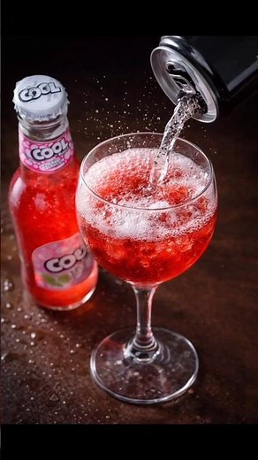 Fruit Cocktail + Energy Drink = Fizzy Explosion in a Glass 🍹⚡ | Satisfying Pouring Sounds#asmr