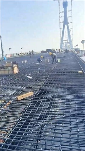 Super bridge deck reinforcement binding site #bridge #highwaydevelopment #technology #infrastructure