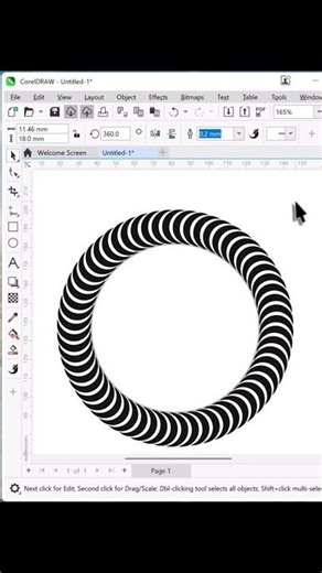 Corel Draw Spiral Hack #shorts #coreldraw #design