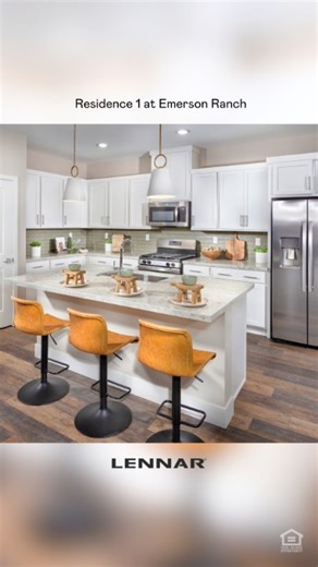 Welcome to your happy place – let us show you around! The modern open-concept floorplan creates a seamless flow between the versatile living room, spacious dining room, fully equipped kitchen and sun-drenched patio. Head upstairs for the bedrooms, flex space and your private oasis. To see more of your dream home, visit Lennar.com! 🏡 Residence 1 Model, Woodbury Collection 📍 Emerson Ranch in Oakley, CA | Lennar