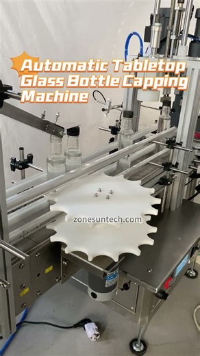 ZONESUN Tabletop Automatic Glass Bottle Pressing Capping Machine #bottlecapper #machine