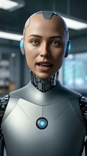 A Talking AI Robot Speaks Like a Human | Realistic Voice & Subtitles 🤖 #shorts