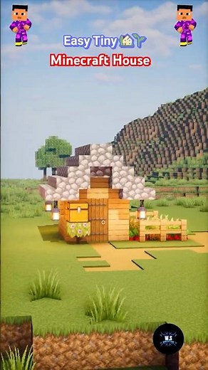 Easy Cute Tiny Farm House 🏡🌱 Minecraft Build #shorts #minecraft #easy
