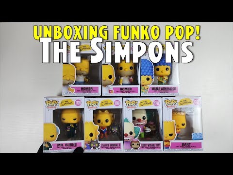 Unboxing Funko Pop The Simpsons | Homer, Marge, Bart, Lisa, Mr. Burns e Krusty