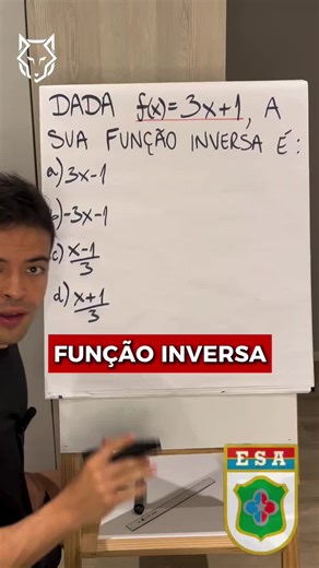 Função inversa #concurso #matematica