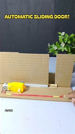 I Made an Automatic Sliding Door Using a DC Motor 😱 | DIY Project