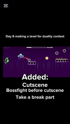 First Animation :) day 6 making a level for duality contest #shorts #gd #contest #fyp