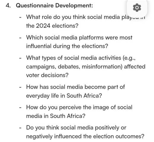 Questionnaire Development:  What role do you think social media... | Filo
