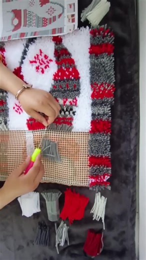 DIY Latch Hook Pillow Kit: Couple Cats Valentine Design - Etsy UK