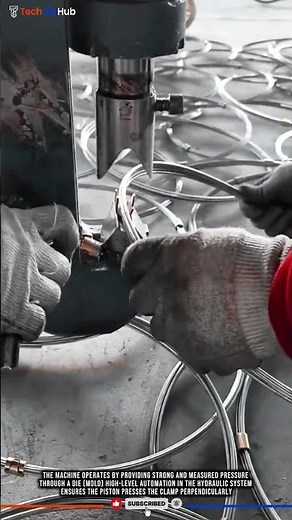 Innovation Hydraulic Press: Wire Ring Clamping, Precise Die Pressure, Structural Integrity #tech