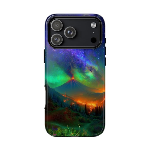 Volcano Abstract Outer Space Case: iPhone | Galaxy | Pixel - Magsafe Options, Lifetime Warranty - Etsy