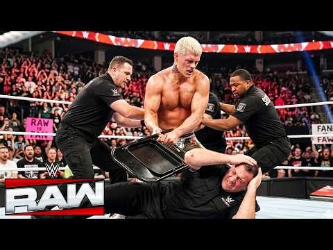 Cody Rhodes ATTACKS Security on RAW — WWE Crowd Couldn’t Believe It