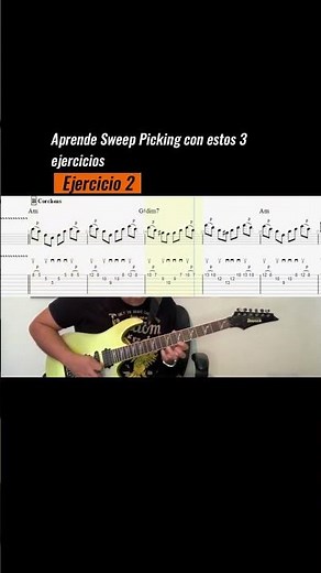 Aprende Sweep Picking Con Estos 3 Ejercicios Básicos (Ejemplo 2)