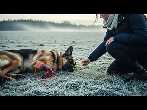 She Saw a German Shepherd Limping Across the Field at Dawn #rescueefforts