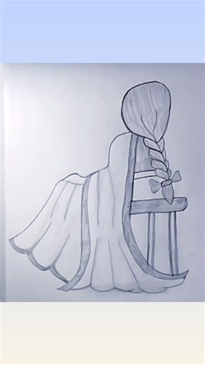 easy women sitting drawing #girldrawing #pencildrawing #art #shortvideo