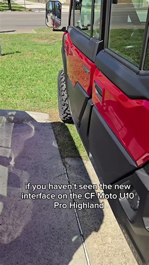 🔥 NEW SCREEN UPDATE ON THE U10 PRO HIGHLAND 🔥 CFMOTO just stepped the game up with the new RideSync interface on the U10 Pro Highland 👀 👉 8” touchscreen upgrade 👉 Cleaner, faster layout 👉 Apple CarPlay maps built in 👉 Bluetooth media controls 👉 Real-time vehicle diagnostics Everything is easier to see, easier to use, and actually feels like something out of a modern truck instead of a traditional side-by-side. This is one of those updates you don’t realize you need… until you use it. 💬 