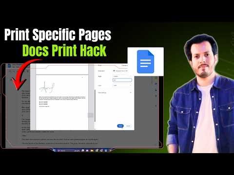 How To Print Specific Pages in Google Docs | Custom Page Print Guide