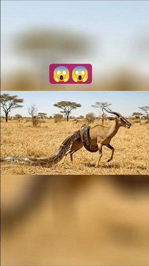 Python Lurks in Savanna – Deadly Attack on Antelope! #Shorts