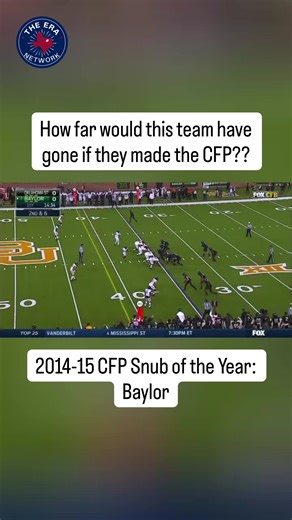 Man this Baylor team was special in 2014. The CFP committee decided to put Ohio State in over them and the Buckeyes would go on to win the National Championship. Let’s hear it, how far would Baylor have made it in the 2014-15 CFP if they made it in? . . #reels #collegefootball #baylor #bears #cfp
