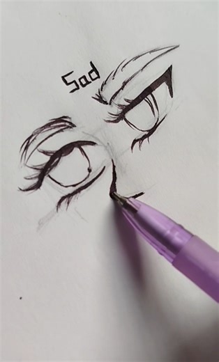 Sad Eyes Drawing #Emotionlal art shorts #howtodraw #drawing #art #trending #ytshorts #sketch