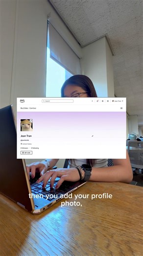 AWS Builder Center profile setup as a student—sign up now 🧬 @awswebservices #AWSBrandPartner