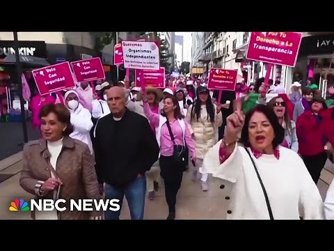 Thousands rally in Mexico to 'protect democracy' ahead of election