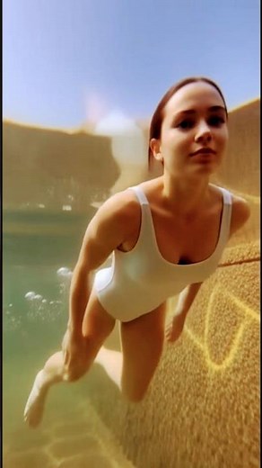 swimming underwater in the river #underwater #swimsuit #swimming #river #women #swimmodel #buoyancy