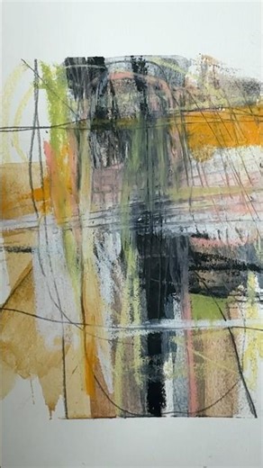 Crazy Abstract Watercolor! #shorts #watercolor #mixedmedia