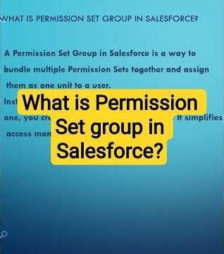 What is Permission Set Group in Salesforce? @ #salesforce #permissionset #group