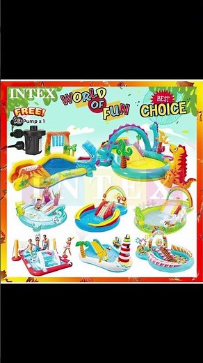 ￼INTEX ORIGINAL 12 DESIGN Play Center Children Toy Playground Inflatable Swimming Pool Slide Kolam