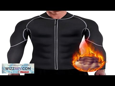 Men Compression Sauna Suits Sweating Jacket Workout Weight Loss Long Sleeves Waist