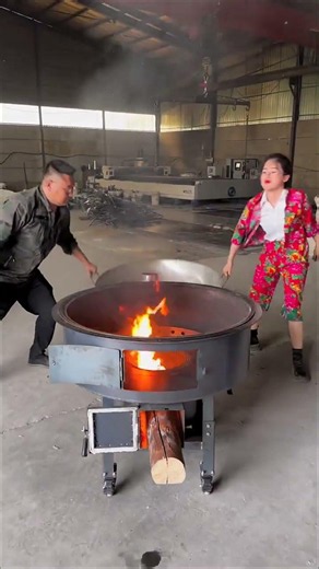 Large pot, high-powered wood-fired stove #smokeless wood-fired stove #household wood-fired
