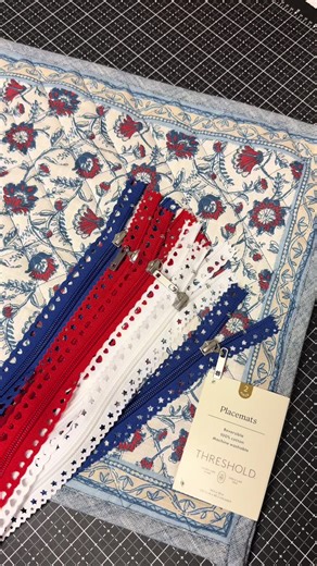 Sharing a quick sewing project tomorrow and all you need is a placemat and some fancy zippers ❤️ #sewing #sewingtok #sewingproject #sewtok #creatorsearchinsights