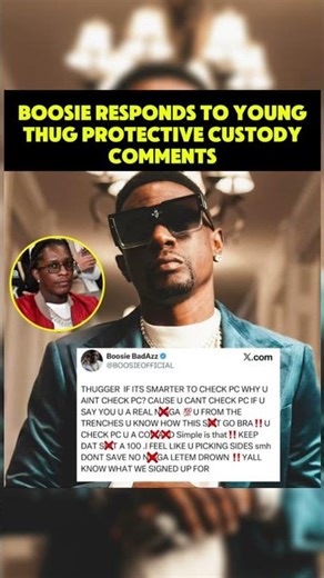 Boosie responds to Young Thug’s protective custody comments 👀 #shorts
