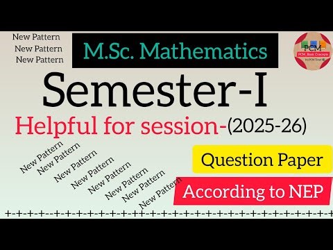 M.Sc. maths sem-1(Question Paper) #pyqs #ccsu #msc