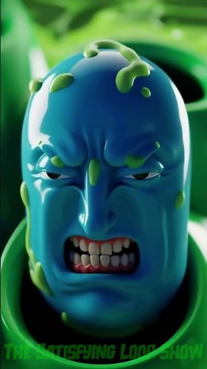 Oddly Satisfying 3D Slime Face | INFINITE Loop