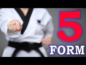 Taekwondo Form 5 - Basics for Beginners | Taegeuk 5 Taegeuk Oh Jang