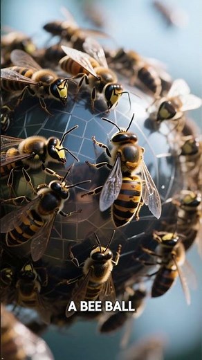 How Bees Cook Hornets Alive 🔥 The Bee Ball Explained #funscience #facts #sciencefacts #science