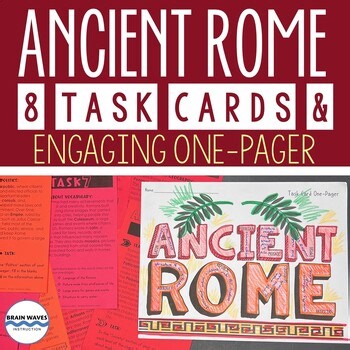 Ancient Rome Task Cards   One-Pager | GRAPES Framework Ancient Civilizations