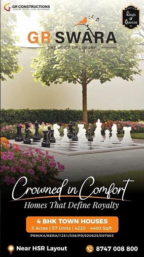 GR Swara - 4BHK Townhouses - HSR Layout