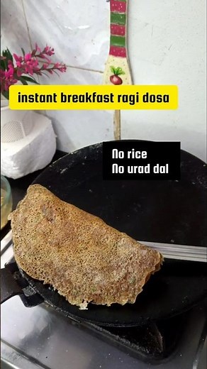 Instant Ragi Breakfast Dosa Without Rice, Urad Dal #shortsfeed