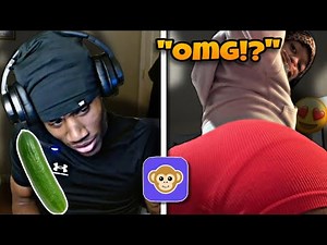 She Couldn’t Stop Looking 😳🥒 (Monkey App Prank)