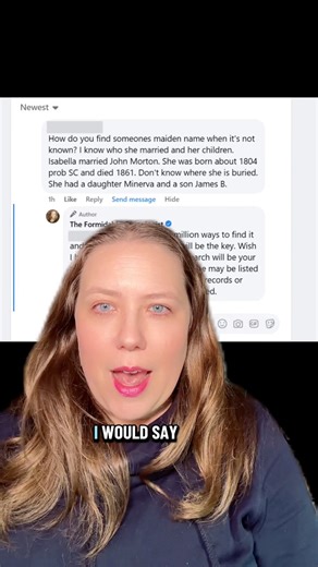 22 Nov 2025 Finding a maiden name before 1850. #genealogy #ancestry #FamilySearch | The Formidable Genealogist