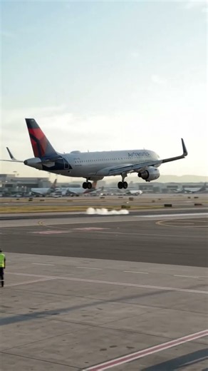 Realistic Airplane Landing at the Airport ✈️ | Looks 100% Real! #Shorts