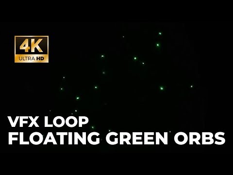 Floating Green Orbs – VFX Overlay (4K Loop)