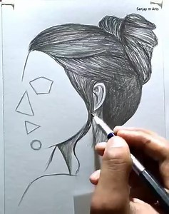 177K views · 385 reactions | Easy Face drawing trick ✍️ | Sanjay m Arts | Facebook