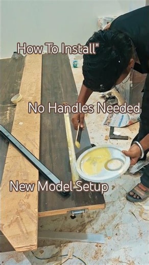 Advanced Woodworking: How to Install Hidden Profile Handles Like a Pro! ✨ #mrindiancarpenter