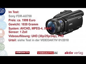 Testvideo: Sony FDR-AX 700